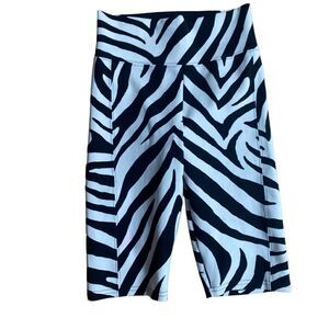 Redemption Athletix Zebra Print Bike Shorts Size XS